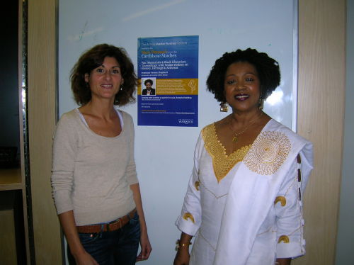 Dr Fabienne Viala, Director of the Yesu Persaud Centre for Caribbean Studies with guest speaker, Professor  Verene Shepherd.
