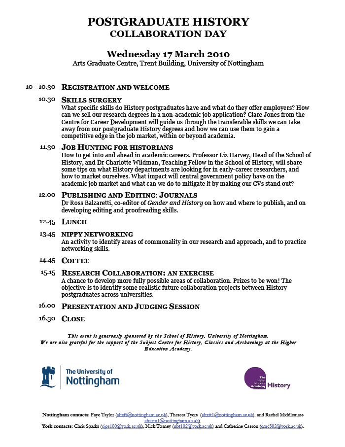 Nottingham and York: Collaborative Training Day