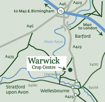 Warwick Crop Centre map