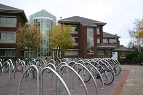 Bikes outside University House
