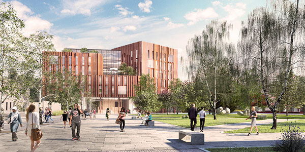 Artists impression of the exterior of the new Arts Faculty building