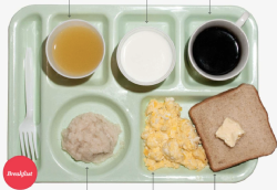 colour photo of prison breakfast tray