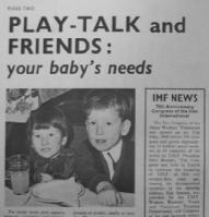 The Way, September 1968, p. 2. 'Play Talk and Friends'.