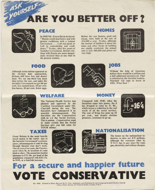 Conservative Election Leaflet 1950