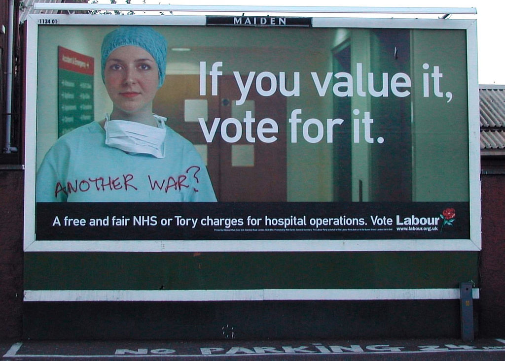 Labour Party Poster 2005 graffiti