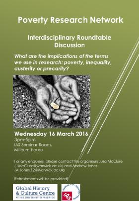 Poster: Roundtable discussion Wednesday 16 March 2016