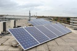 The solar panels have been installed on top pf the Chemistry  building