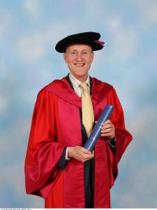 Sir Peter Bazalgette receiving his Honorary Doctor of Letters from the University of Warwick 