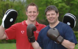 Personal Trainer Russell Boorer and Polar Explorer Mark Wood (from L-R)