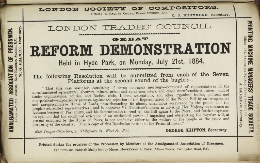 Great Reform Demonstration, 1884