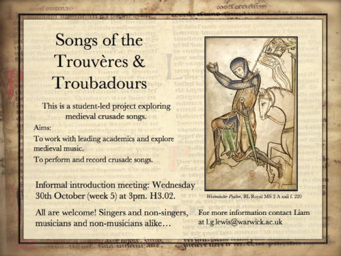 medieval song crusades poster